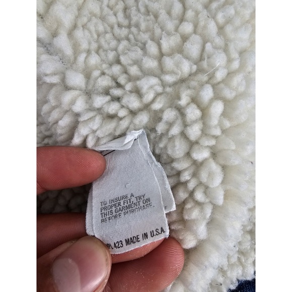 Vtg Levi's Men's Size 42L  Denim Trucker Jacket San Francisco Red Label Sherpa - Picture 13 of 14